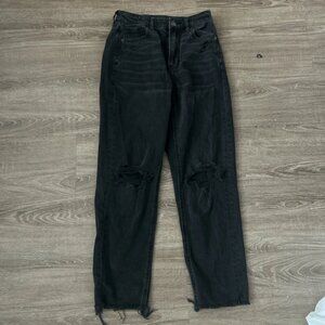 American eagle black mom jeans